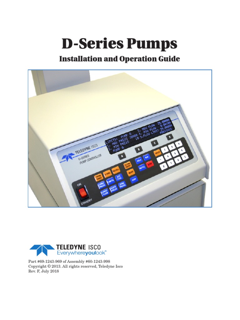 DSeries Syringe Pumps User Manual Electrical Connector Technical