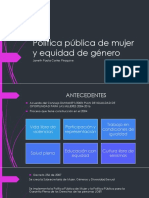 Política Publica de Mujer y Género