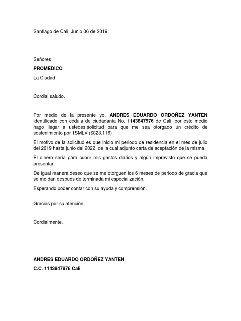 Muestra Carta Solicitud De Sostenimiento Pdf vrogue.co