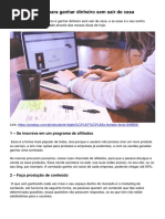 8 Dicas Para Ganhar Dinheiro Sem Sair de Casa