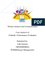 Citibank Performance Evaluation Case Analysis