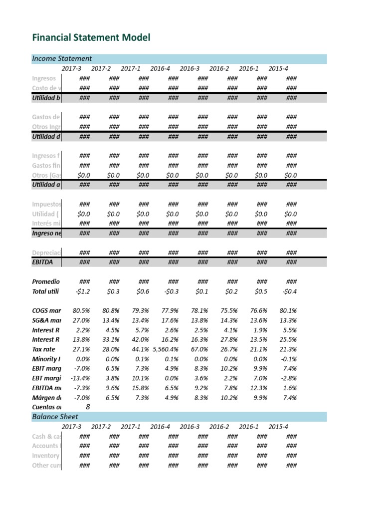 Financial Statement Model Overview | PDF | Institutional Investors ...
