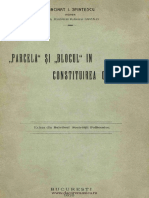 SFINTESCU Cincinat - Parcela Şi Blocul În Constituirea Oraşelor