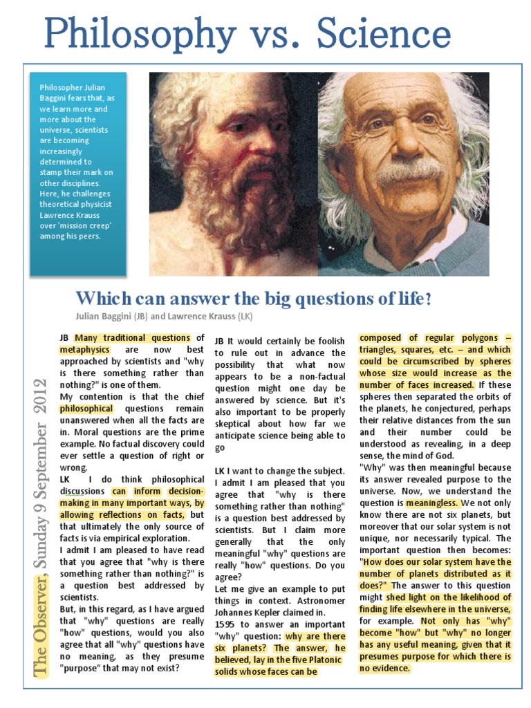 Philosophy and Science Debate Purpose | PDF | Planets | Science