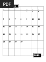 Calendário 2012