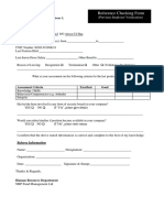 Reference Checking Form: (Previous Employer Verification)