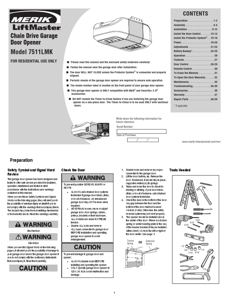 Merik 7511 MLK PDF Door Screw