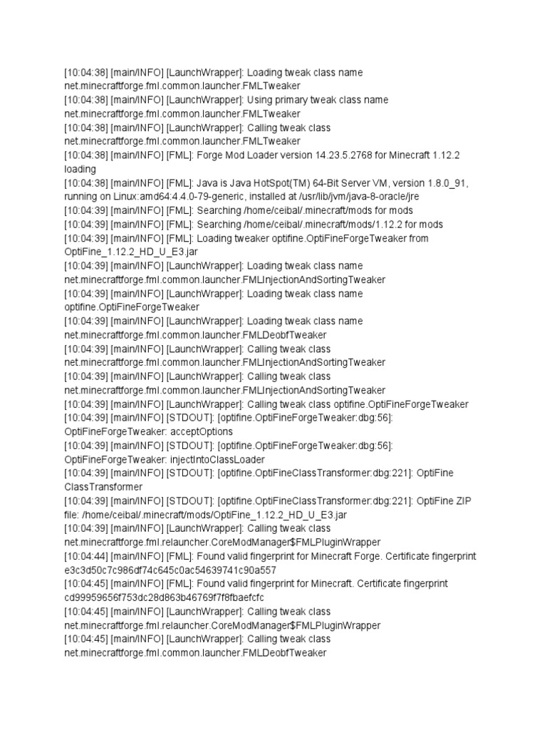 Minecraft Forge Mod Loader Log | PDF | Shader | Java Virtual Machine