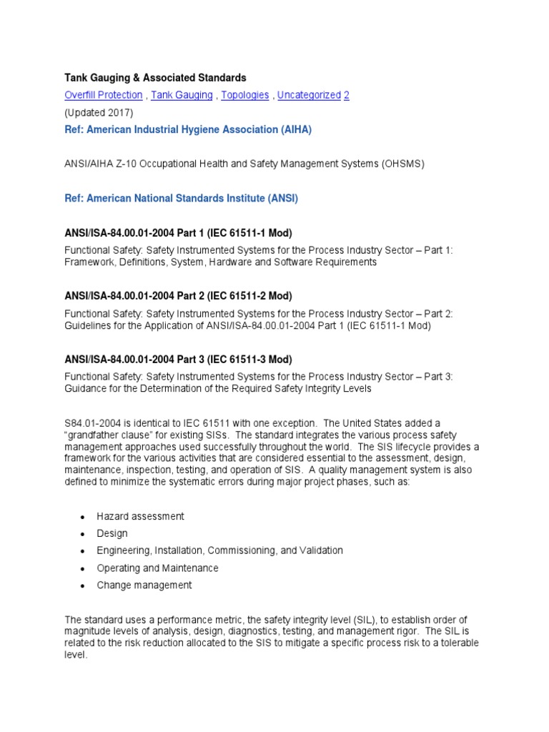API Tank Gauging Standards Overview | PDF | Petroleum | Flow Measurement