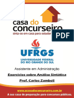 Exercicios Analise Sintatica Ufrgs Portugues Carlos Zambeli