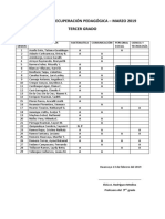 Informe de Recuperación Pedagógica