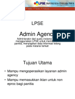 Presentasi LPSE Admin Agency