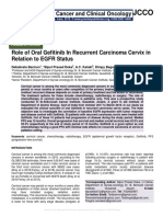 Role of Oral Gefitinib in Recurrent Carcinoma Cervix in Relation To EGFR Status