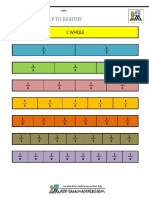 Fraction Strips Up To Eighths: 1 Whole