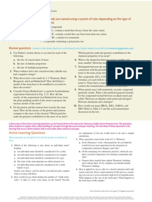 Taller Quimica I, PDF, Atoms