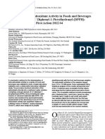 Determination of Antioxidant Activity in Foods and Beverages by Reaction With 2,2 - Diphenyl-1-Picrylhydrazyl (DPPH) : Collaborative Study First Action 2012.04