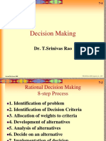 Decision Making: Dr. T.Srinivas Rao