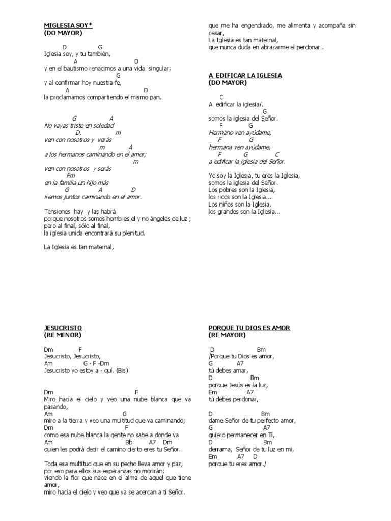 Cancionero Con Acordes María, madre de