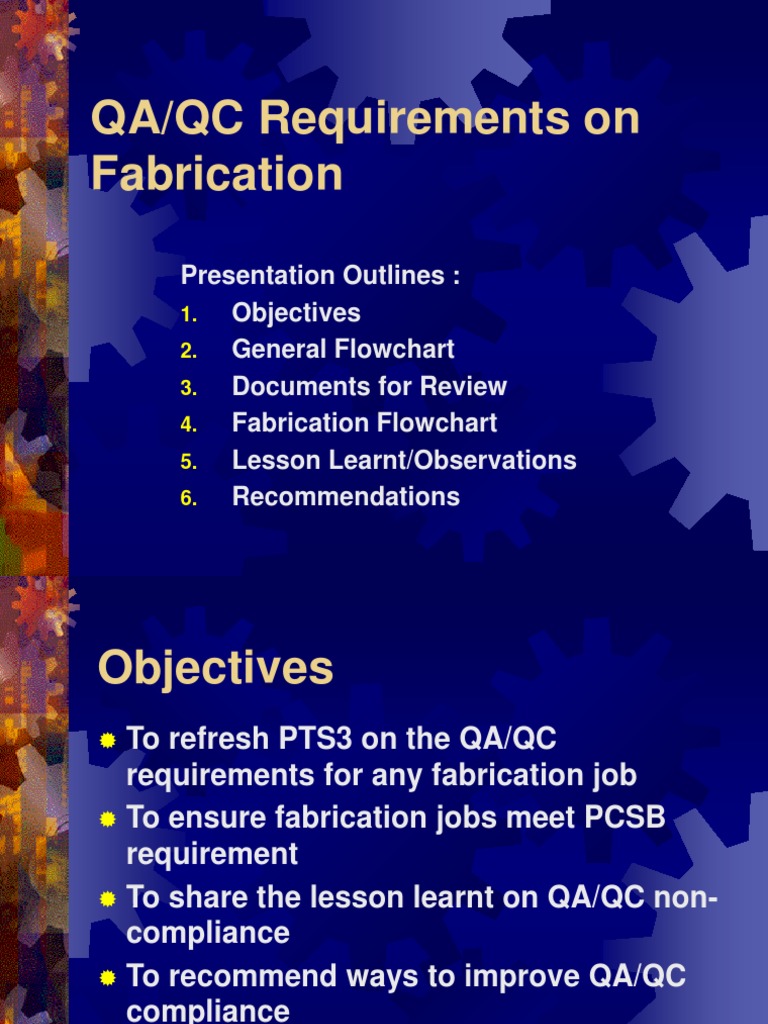 QA/QC Requirements On Fabrication | PDF | Business