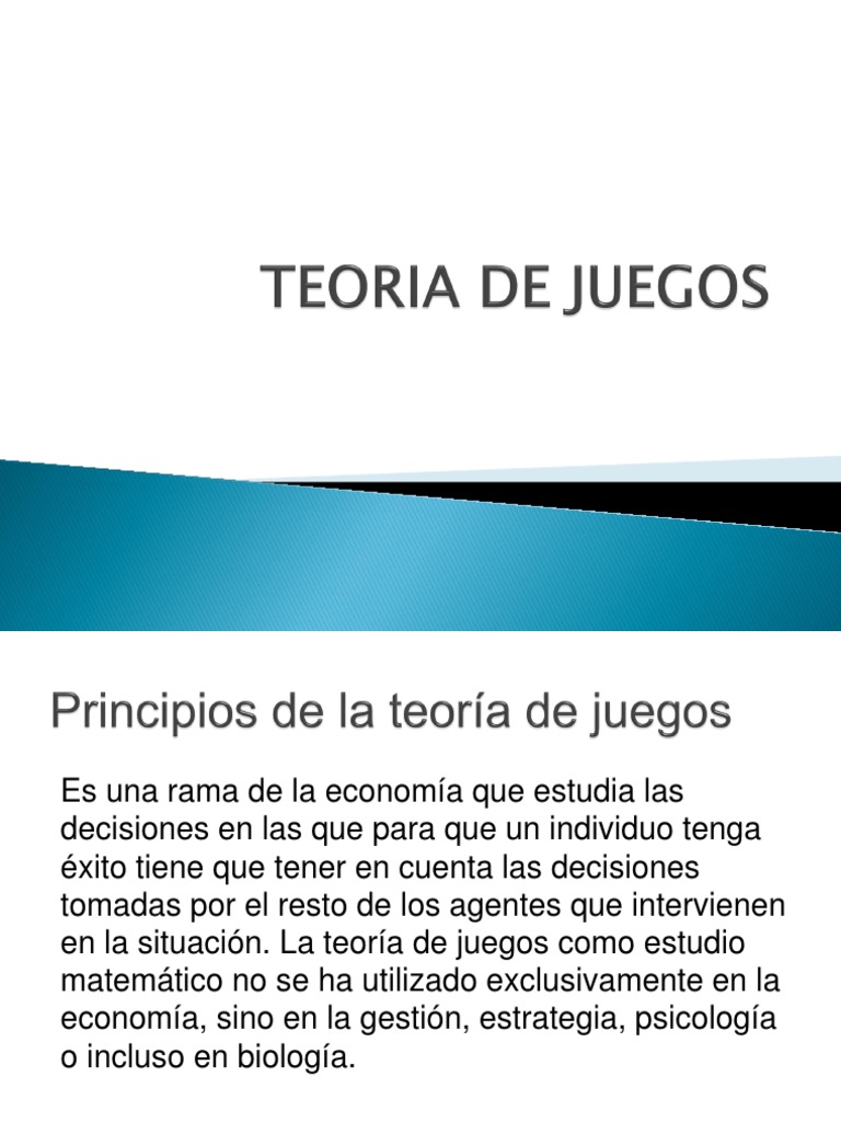 Teoria de Juegos PDF Teoría de juego Science