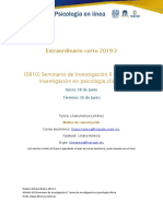 Programación de Actividades Examen Extraordinario Corto 810 PDF