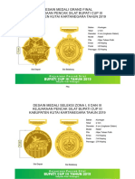 Desain Medali Bupati Cup III 2019