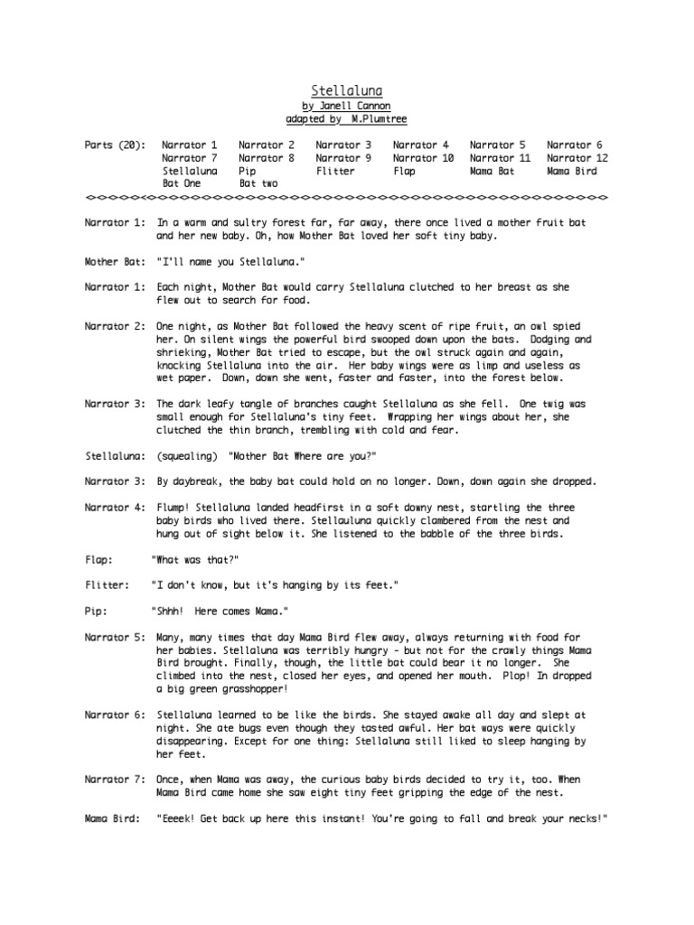 Stellaluna PDF | PDF | Bat