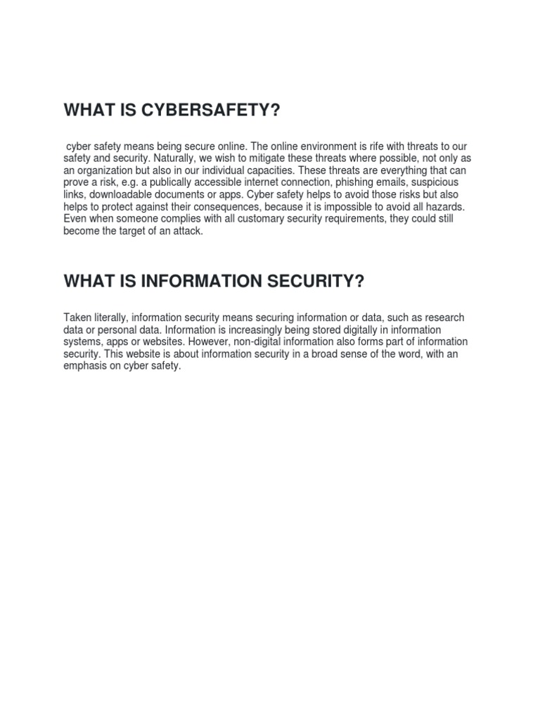Cyber Safety | PDF