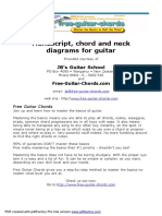 Manuscript, Chord and Neck Diagrams For Guitar: JB's Guitar School