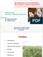 Evaluating The Performance of Different Cotton Varieties Under An Arid Environment