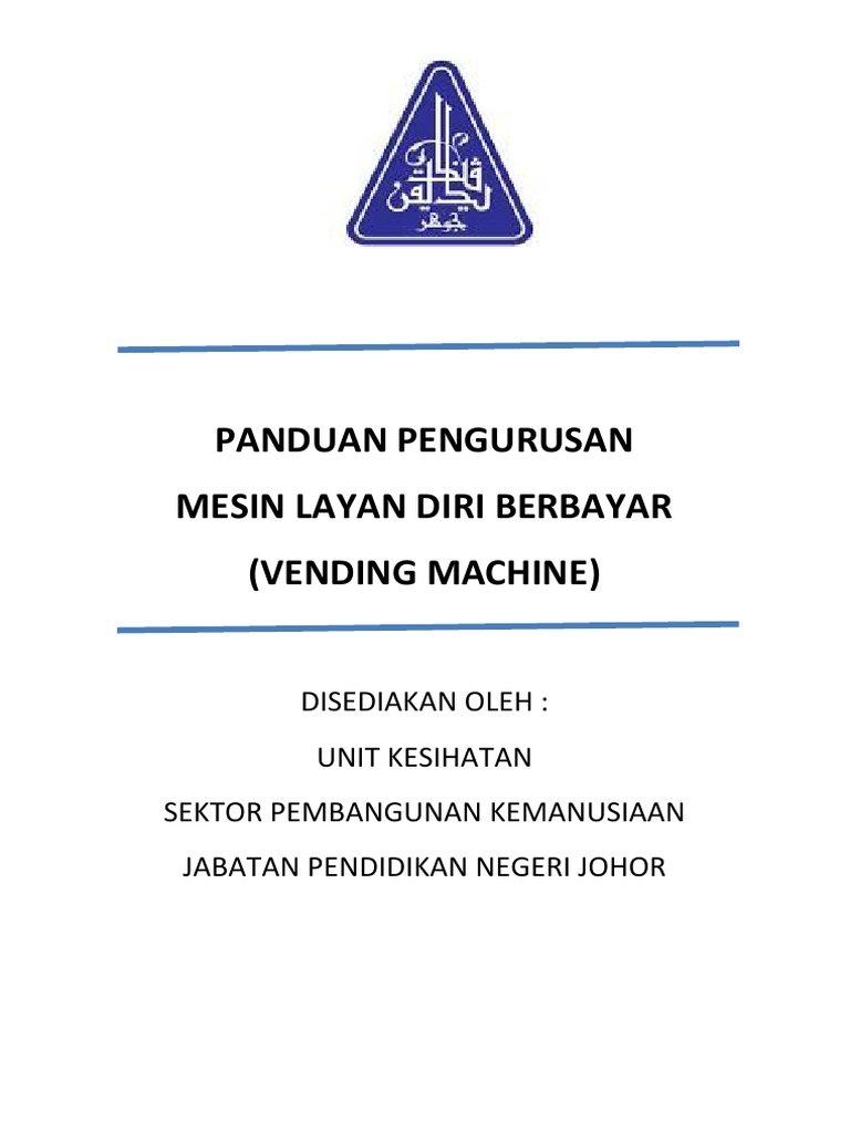 Contoh Surat Letak Vending Machine