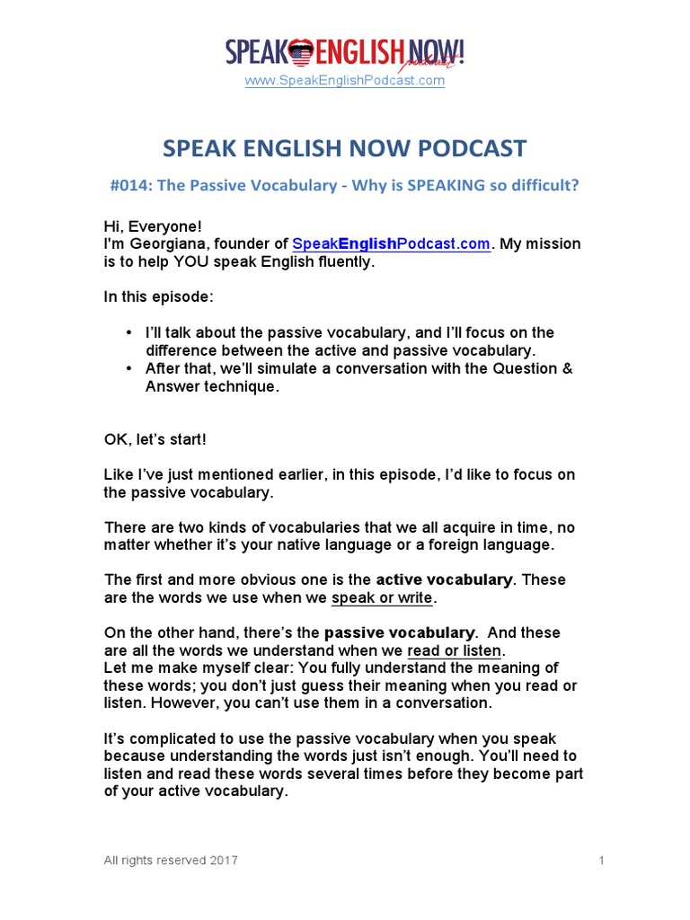 014 Why Is It So Difficult To Speak English Pdf Pdf Vocabulary Question
