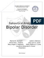 Behavioral Analysis:: Bipolar Disorder