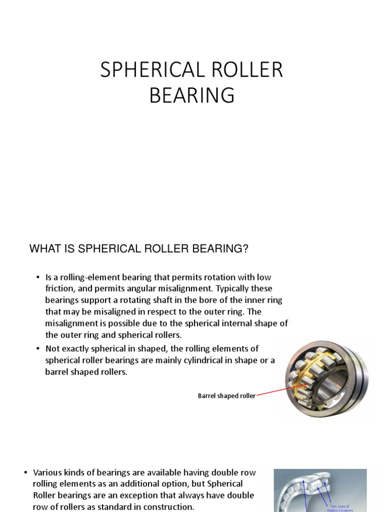Spherical Roller Bearing PDF Bearing (Mechanical) Sphere