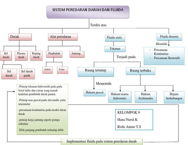 Peta Konsep Sistem Peredaran Darah Dan Fluida