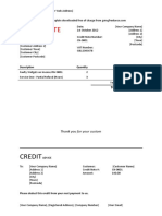 Goingfreelance Credit Note Template
