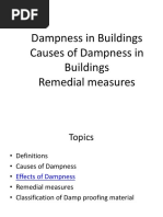 Dampness in Buildings Causes of Dampness in Buildings Remedial Measures