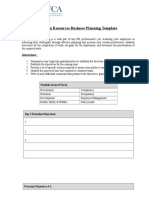 5 01 Strategic Planning Human Resources Business Planning Template