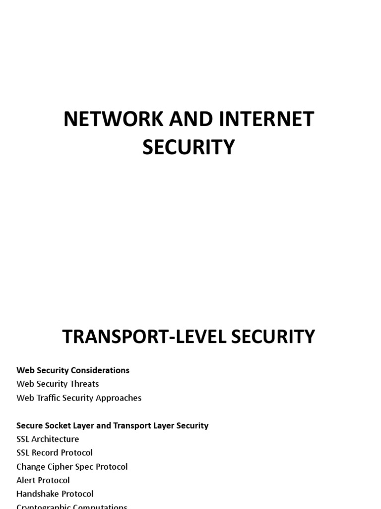 Web Security and TLS Protocols Guide | PDF | Transport Layer Security ...