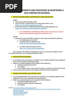 Basic Requirements and Procedure in Registering A Sole Proprietor Business