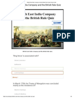 British East India Company and the British Rule Quiz _ Exams Daily