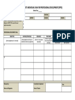 IPPD Form 1 - Teacher's Individual Plan for Professional Development