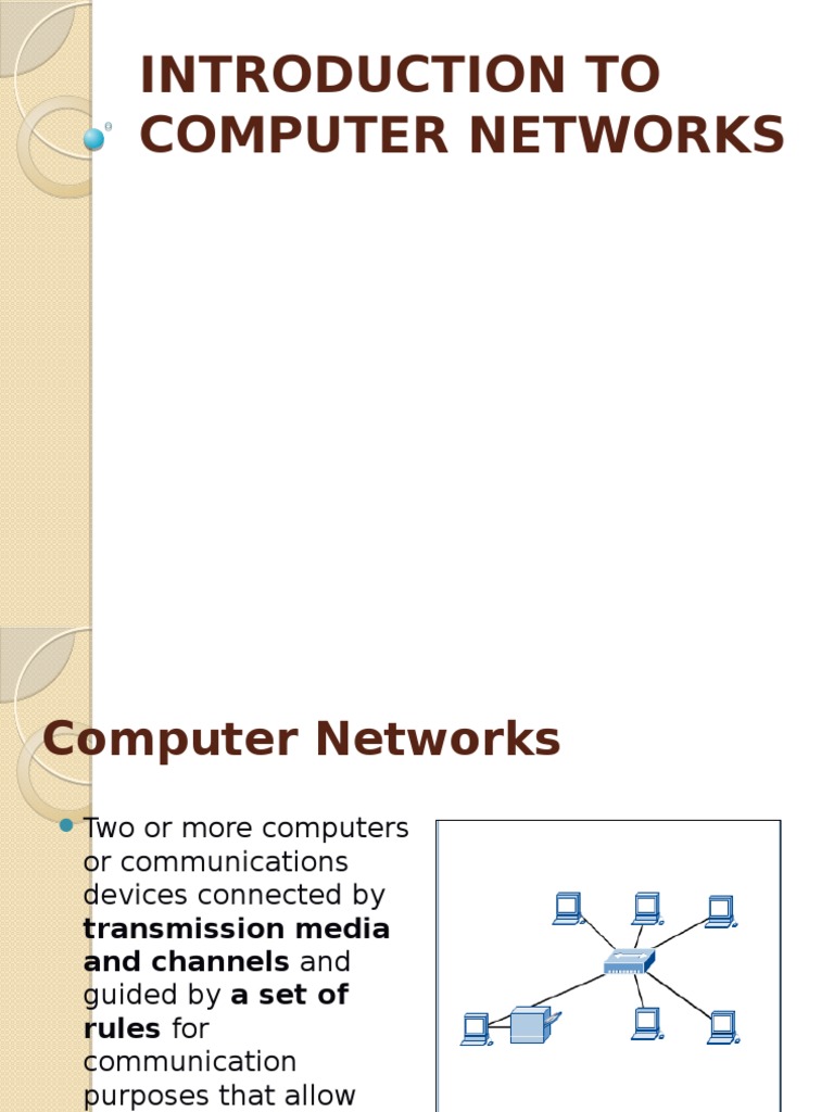 Introduction To Computer Networks | PDF | Computer Network | Web Search ...