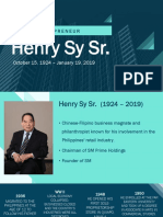 Henry Sy SR.: Entrepreneur