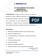 Reparación de Planta de Tratamiento de Aguas Residuales Del Distrito de Paca