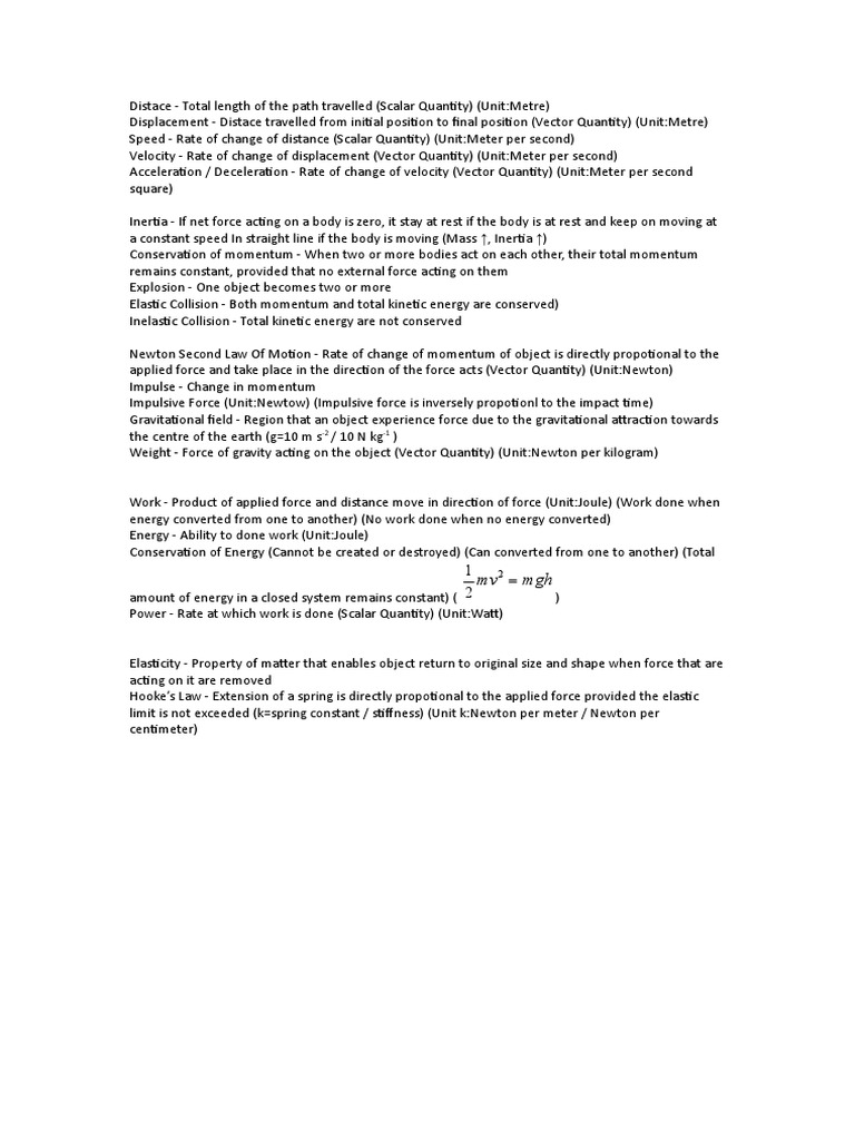 Kinetic Energy: Vector or Scalar? | PDF