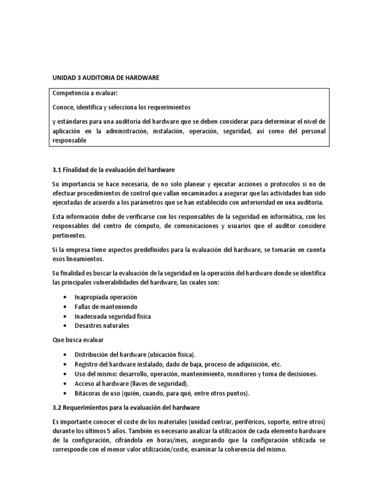 Auditoría de Hardware en Empresas | PDF | La seguridad informática ...