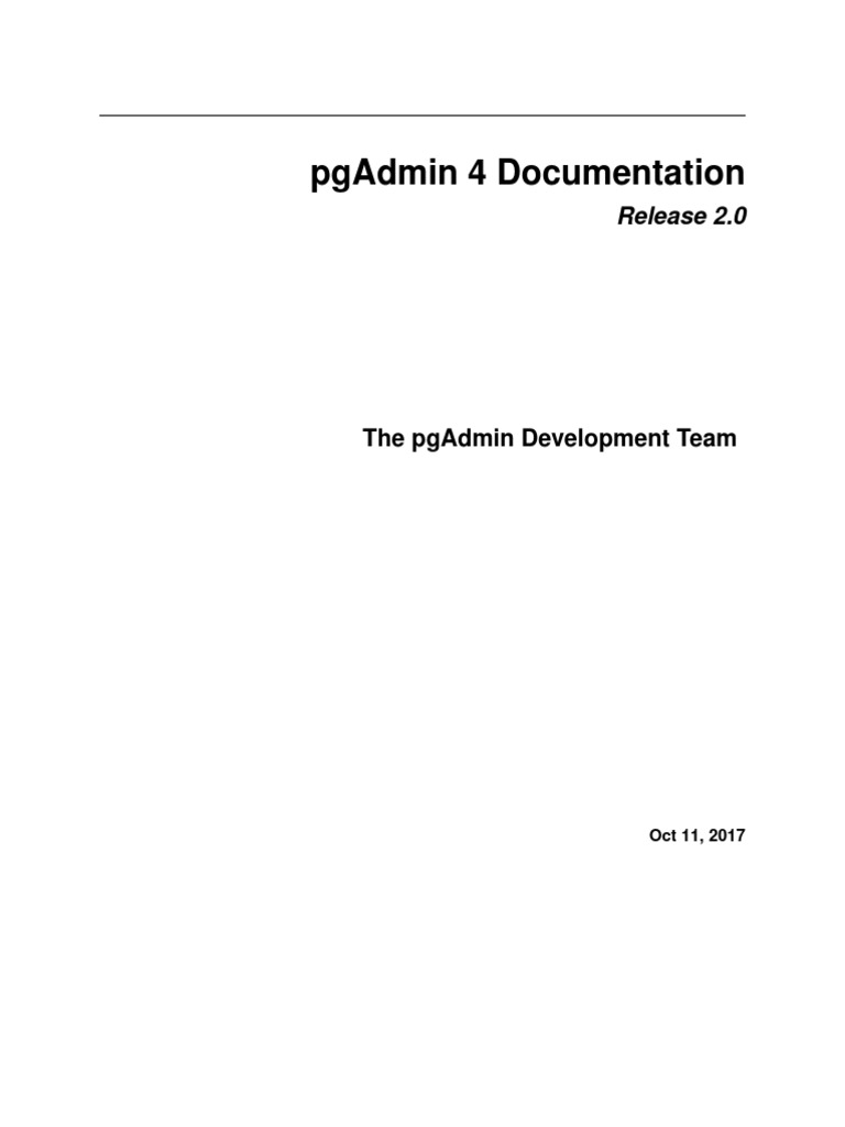 Pgadmin4-2 0 | PDF | Apache Http Server | Postgre Sql