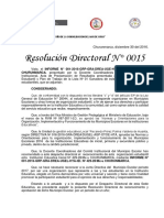 Resolucion Directoral Reconocimiento Del Municipio Escolar