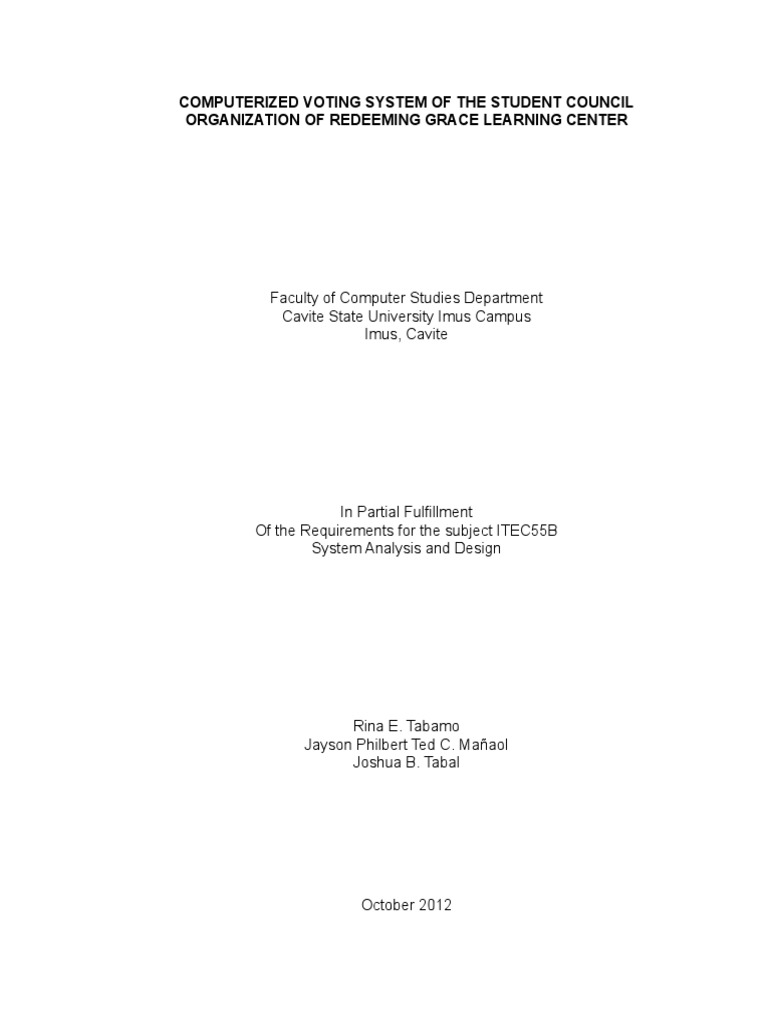 Student Council E-Voting System | PDF | Software Development | Data ...